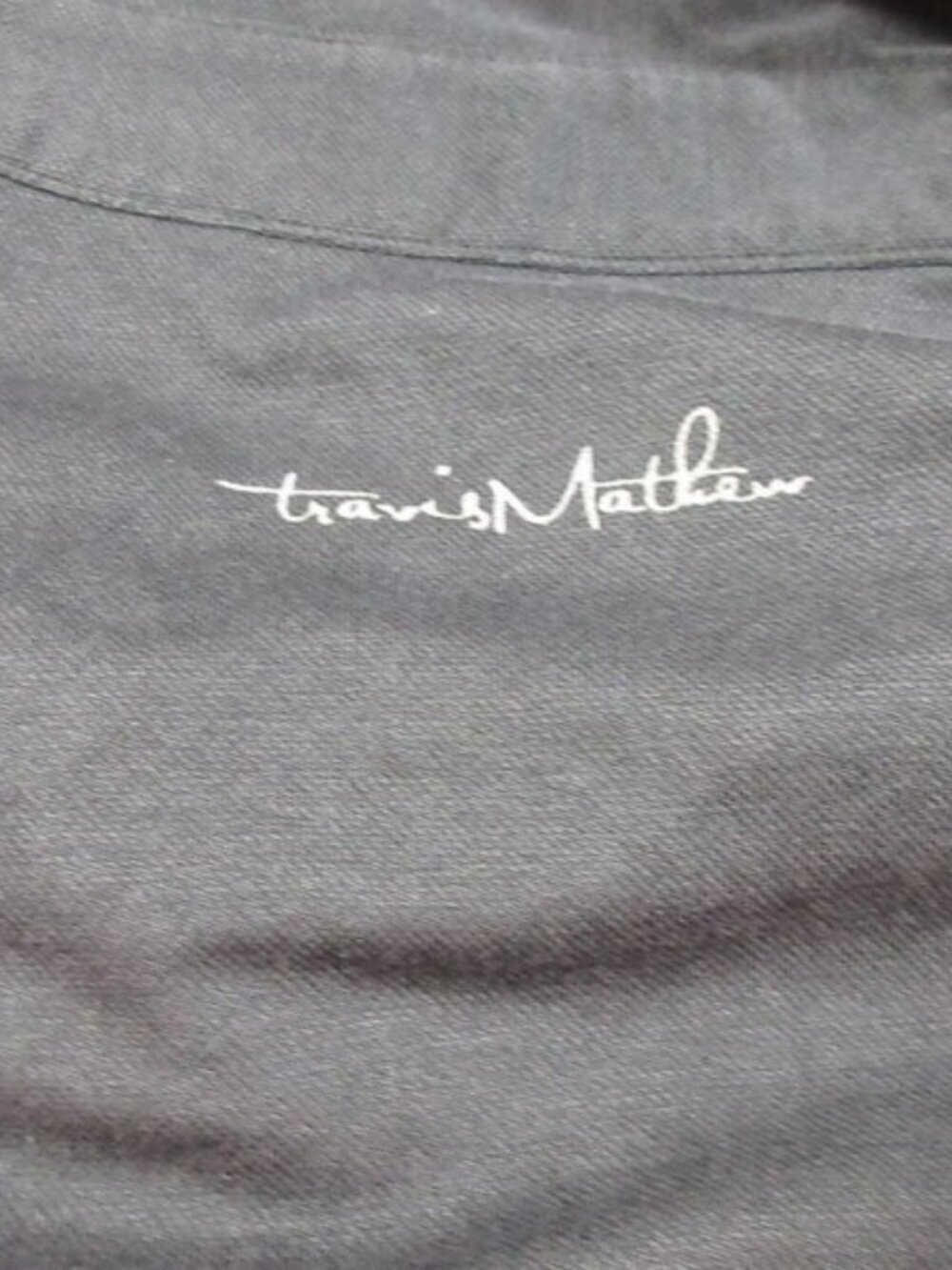 Travis Mathew mens black gray color block striped Toyota golf polo L EUC - Picture 5 of 5